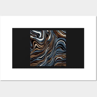 Abstract and Colourful Waves Posters and Art